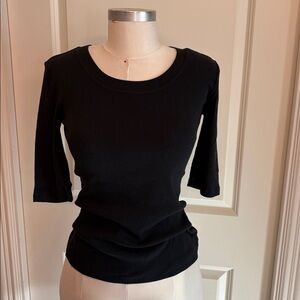 Banana Republic XS Black Elbow Sleeve T-Shirt. NWT